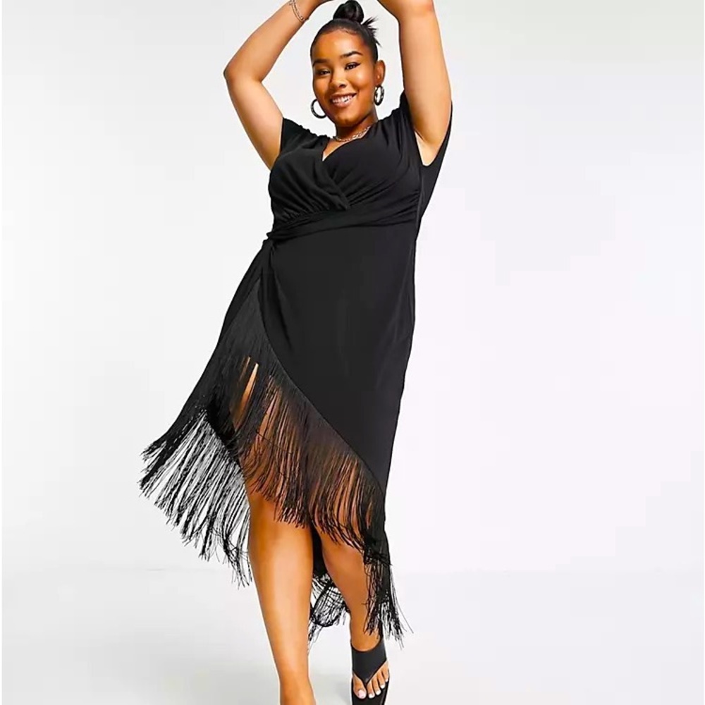 ASOS DESIGN Curve wrap midi dress